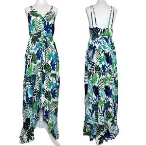 Tropical Print Maxi Dress